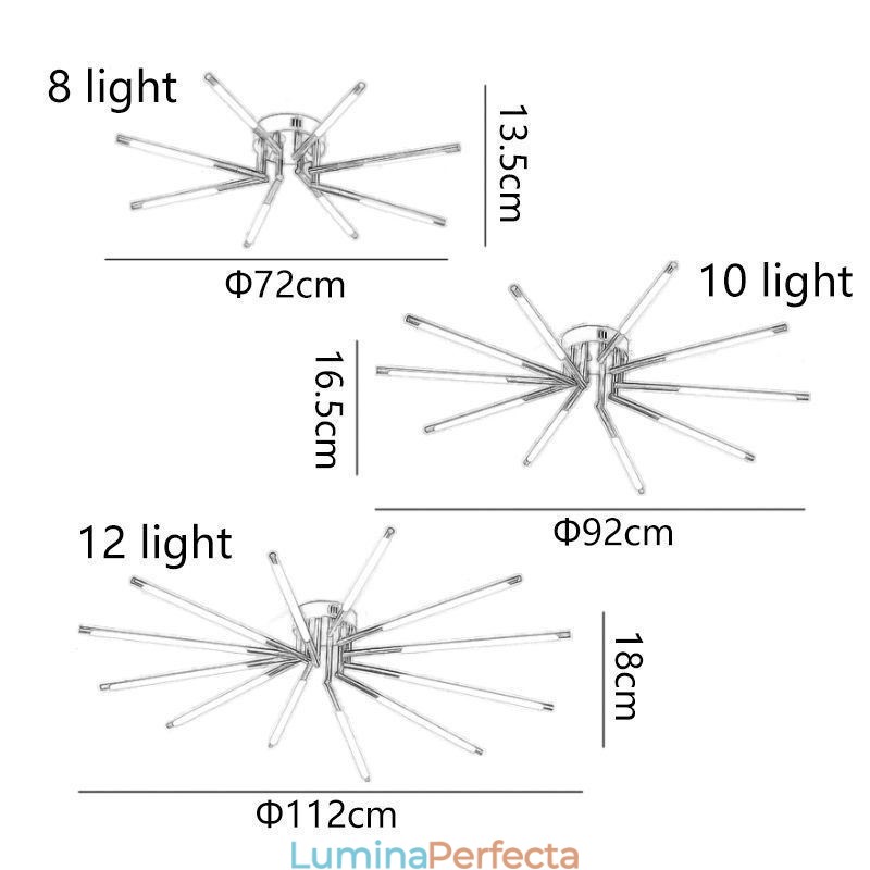 Plafoniera simplă de artificii cu montare încastrabilă