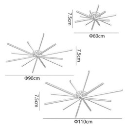 Plafoniera modernă minimalistă cu foc de artificii