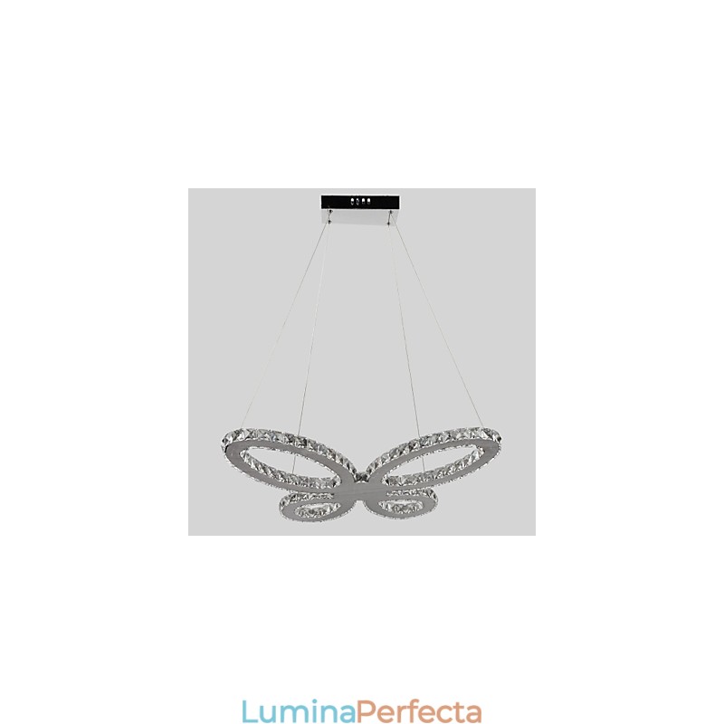Candelabru modern contemporan din metal cromat