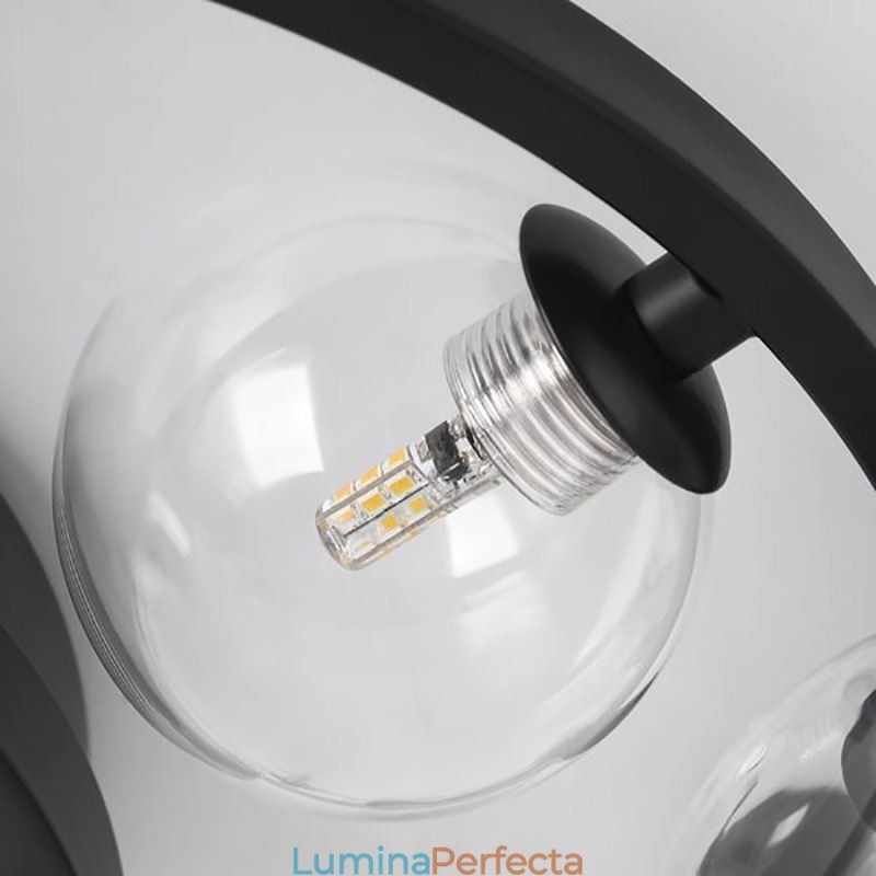 Plafoniera din sticlă decorativă, modernă, minimalistă, montată la nivel