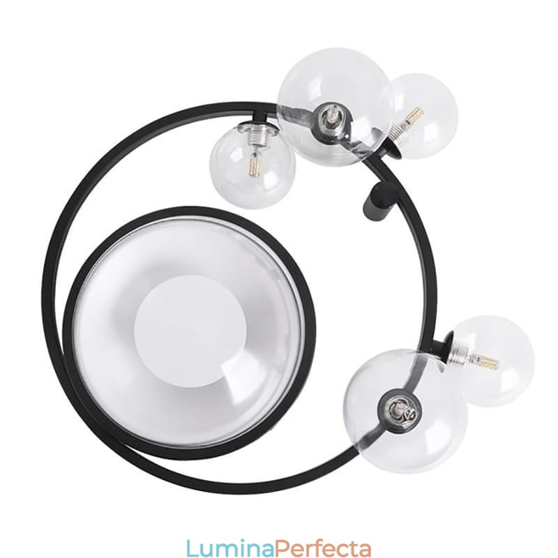 Plafoniera din sticlă decorativă, modernă, minimalistă, montată la nivel