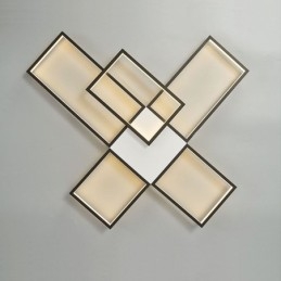 Plafoniera minimalistă cu montaj încastrat Five Square, reglabilă în trepte, cu telecomandă 92W