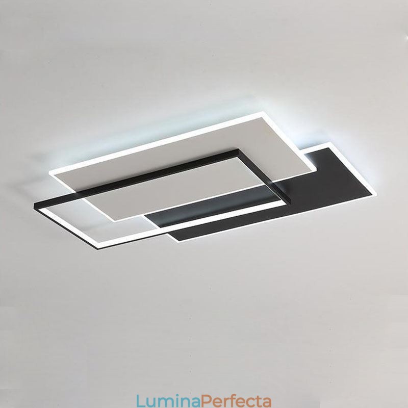 Plafoniera pătrată minimalistă din acrilic cu montare încasată