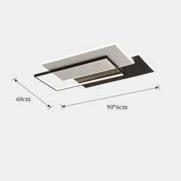 Plafoniera pătrată minimalistă din acrilic cu montare încasată