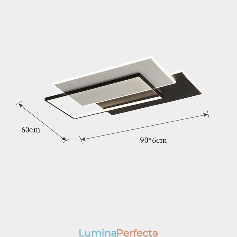 Plafoniera pătrată minimalistă din acrilic cu montare încasată