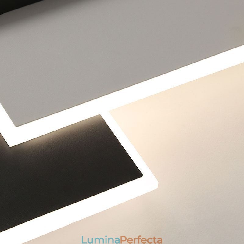 Plafoniera pătrată minimalistă din acrilic cu montare încasată