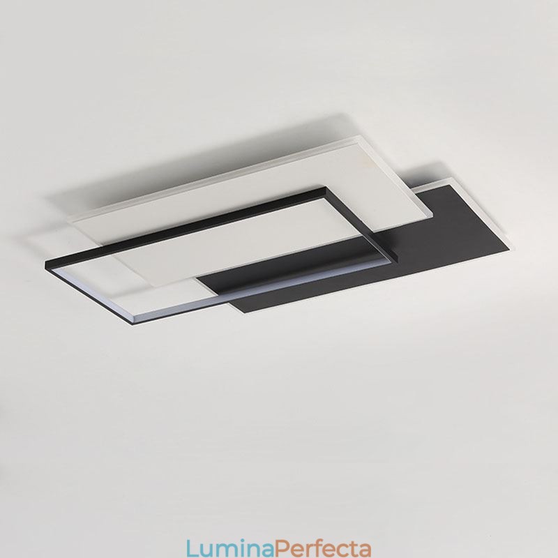 Plafoniera pătrată minimalistă din acrilic cu montare încasată