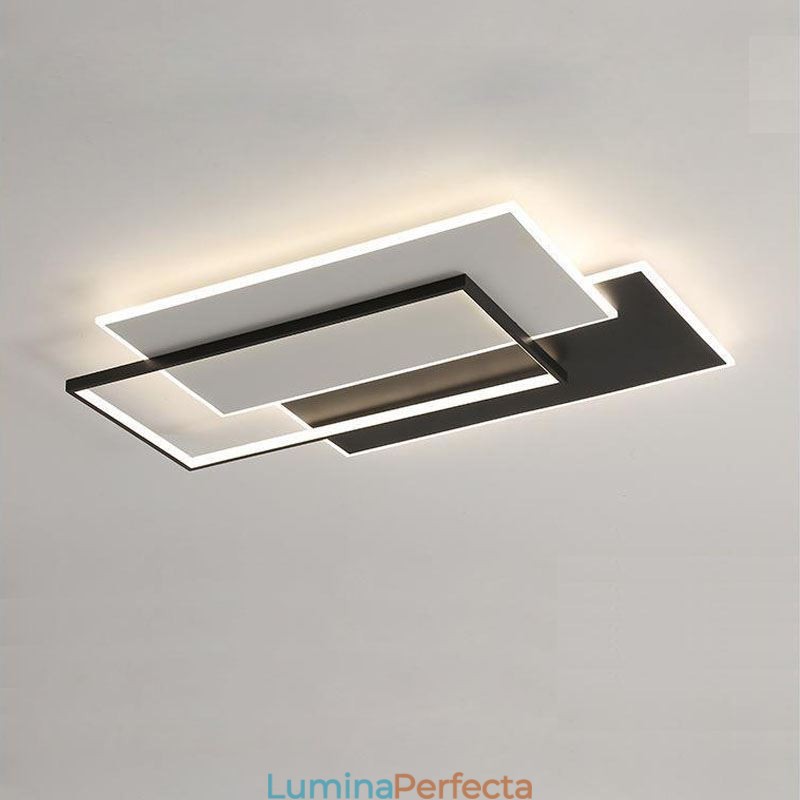 Plafoniera pătrată minimalistă din acrilic cu montare încasată