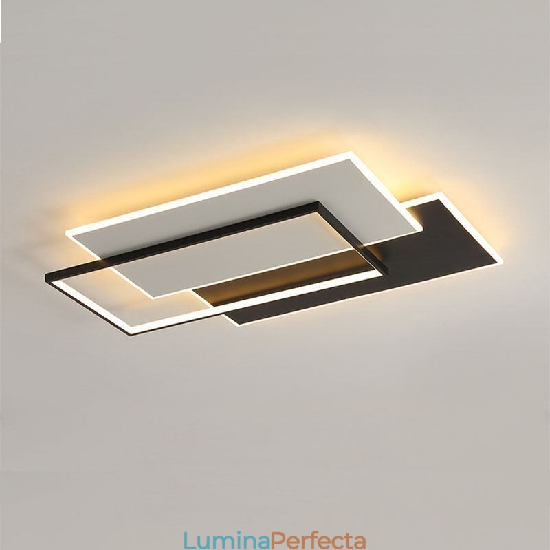 Plafoniera pătrată minimalistă din acrilic cu montare încasată