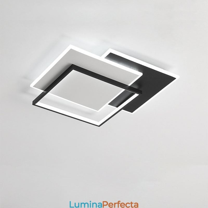 Plafoniera pătrată minimalistă din acrilic cu montare încastrabilă 40 50 cm