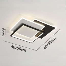 Plafoniera pătrată minimalistă din acrilic cu montare încastrabilă 40 50 cm