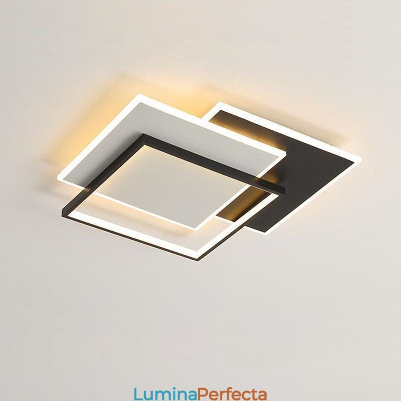 Plafoniera pătrată minimalistă din acrilic cu montare încastrabilă 40 50 cm