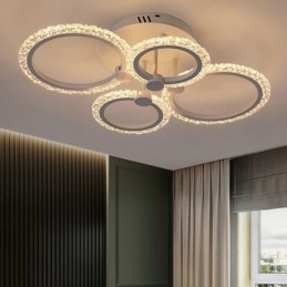 Plafoniera modernă, minimalistă, din acrilic, cu flori