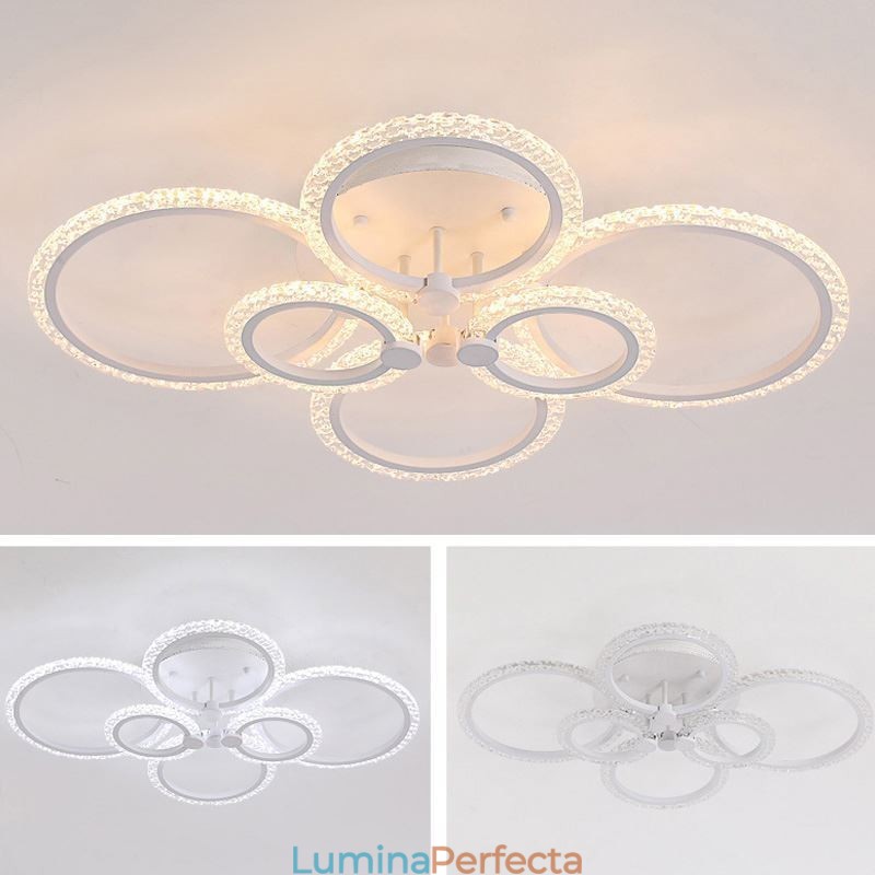 Plafoniera modernă, minimalistă, din acrilic, cu flori