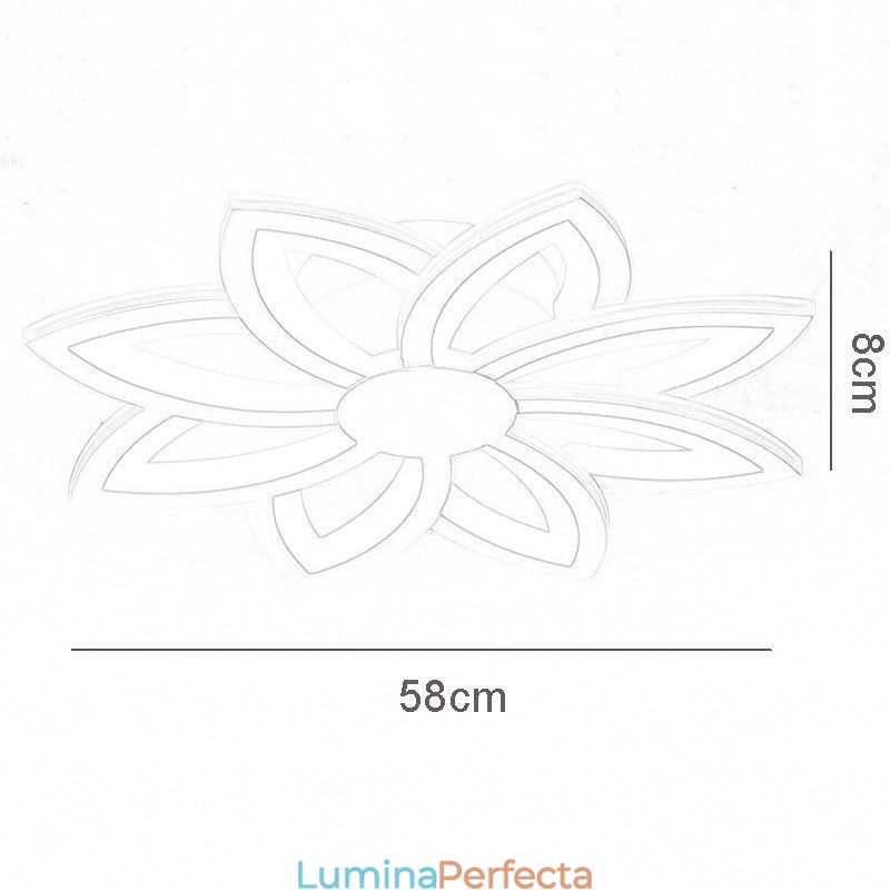 Plafoniera cu floare din acril care atrage ochiul 55 cm