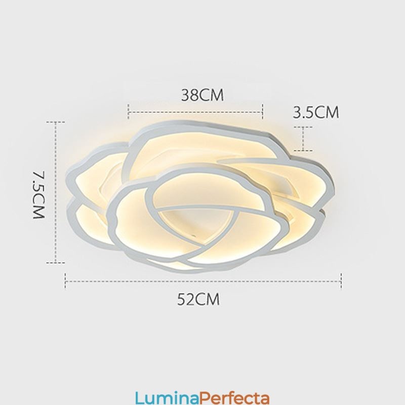 Plafoniera modernă, simplă, din acrilic, cu montare întinsă, 52 cm