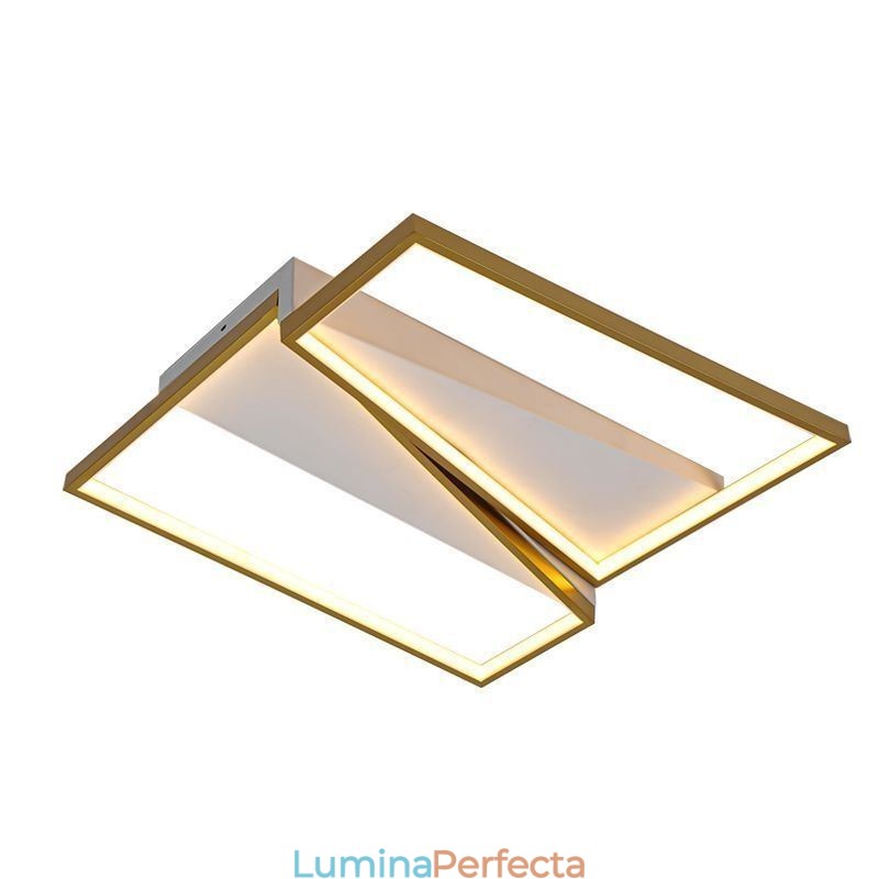 Plafoniera cu trapez în mozaic minimalist cu montare încastrabilă