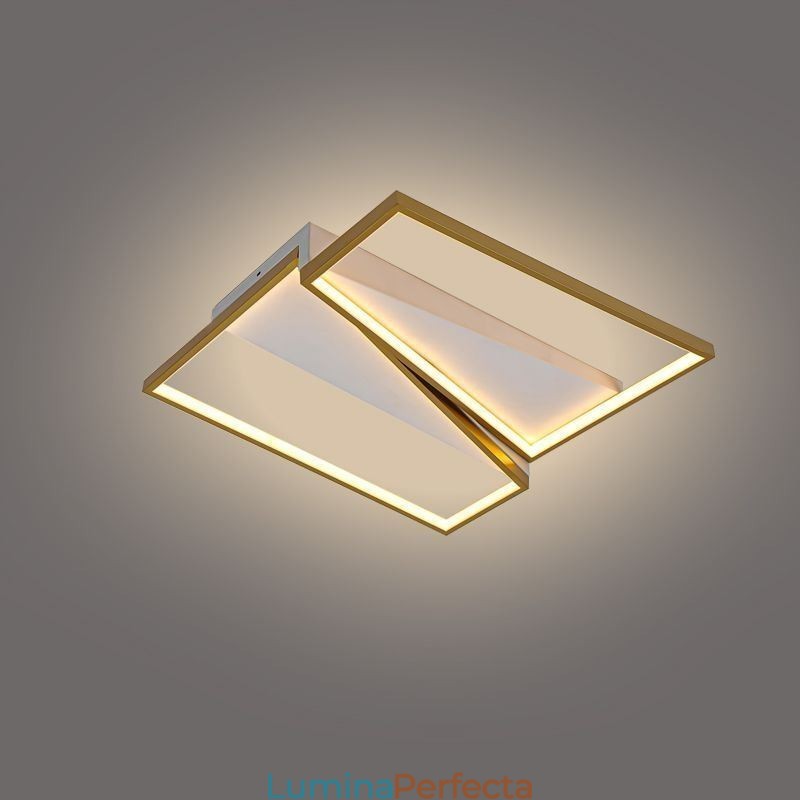 Plafoniera cu trapez în mozaic minimalist cu montare încastrabilă