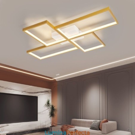 Plafoniera pătrată geometrică din mozaic cu montare încasată Plafoniera pătrată geometrică din mozaic cu montare încasată