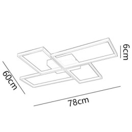 Plafoniera pătrată geometrică din mozaic cu montare încasată