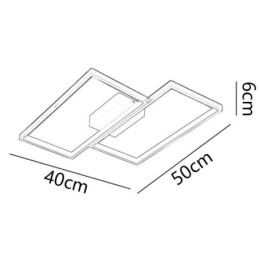 Plafoniera pătrată geometrică din mozaic cu montare încasată