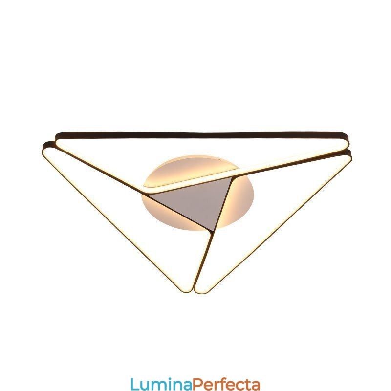 Plafoniera triunghiulară minimalistă cu montare încasată