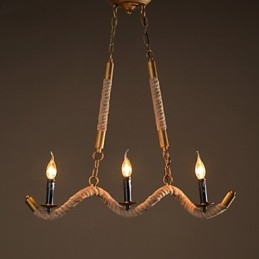 Lumanare Canepa Candelabru Vintage Pandantiv Fier Forjat Val Canepa Corda Candelabru