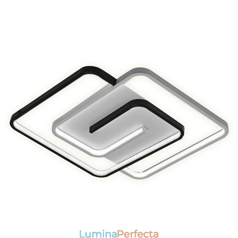 Plafoniera pătrată din acrilic Wrap cu montare încasată