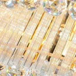 Plafoniera rotundă din cristal cu montare încasată cu telecomandă 80CM