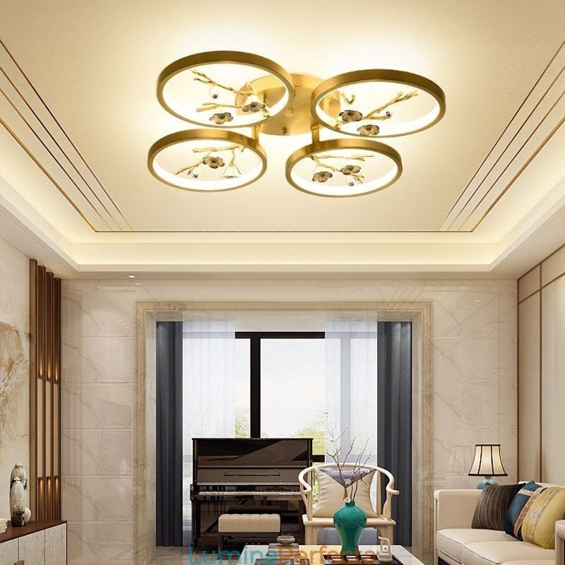 Plafoniera cu montaj încadrat cupru Art Branch Plum Blossom