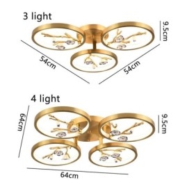 Plafoniera cu montaj încadrat cupru Art Branch Plum Blossom