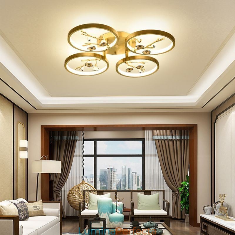 Plafoniera cu montaj încadrat cupru Art Branch Plum Blossom