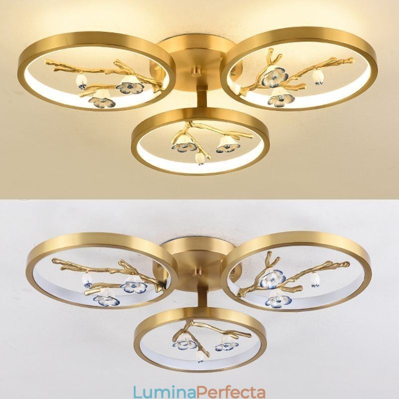 Plafoniera cu montaj încadrat cupru Art Branch Plum Blossom