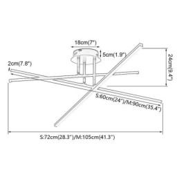 Plafoniera modernă, simplă, din aluminiu, cu bandă artistică
