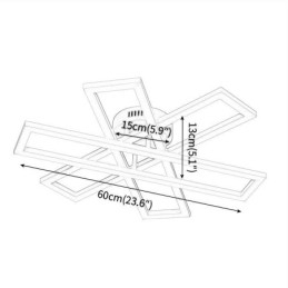 Plafoniera minimalistă din aluminiu pentru moara de vânt