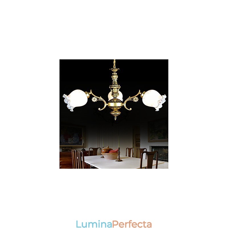 Candelabru din bronz cu trei lumini retro clasic european