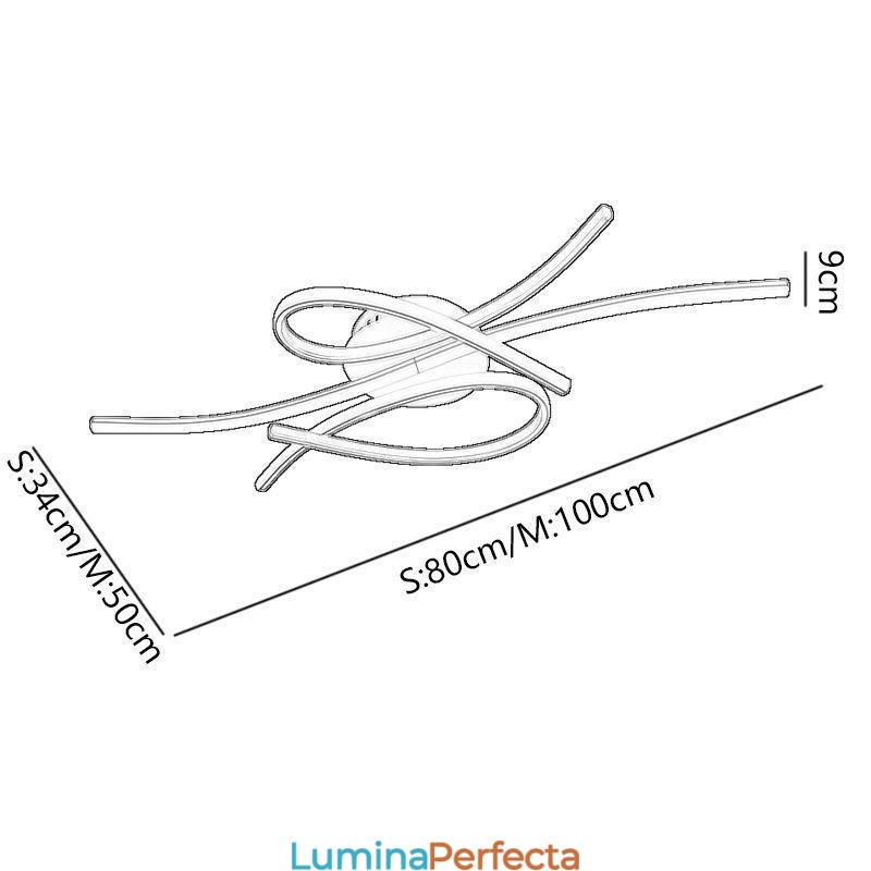 Plafoniera minimalistă Fluture Art din aluminiu