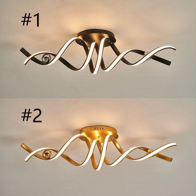 Plafoniera modernă în spirală din aluminiu