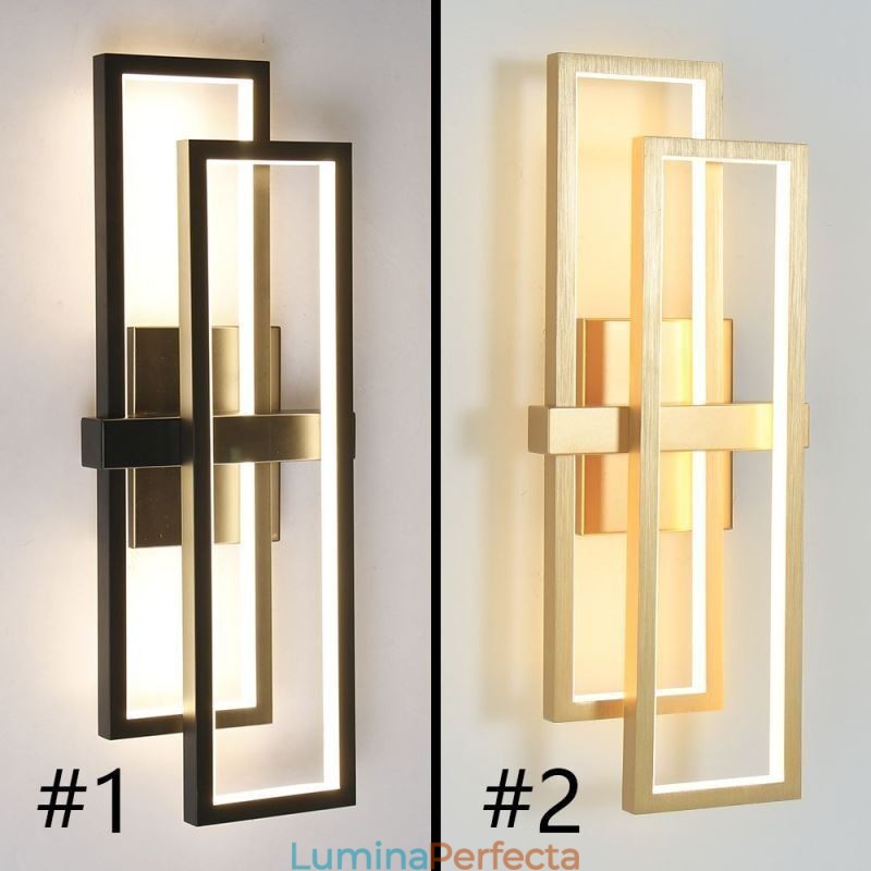 Plafoniera pătrată geometrică minimalistă din aluminiu cu montare încastrabilă