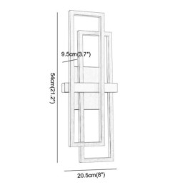 Plafoniera pătrată geometrică minimalistă din aluminiu cu montare încastrabilă