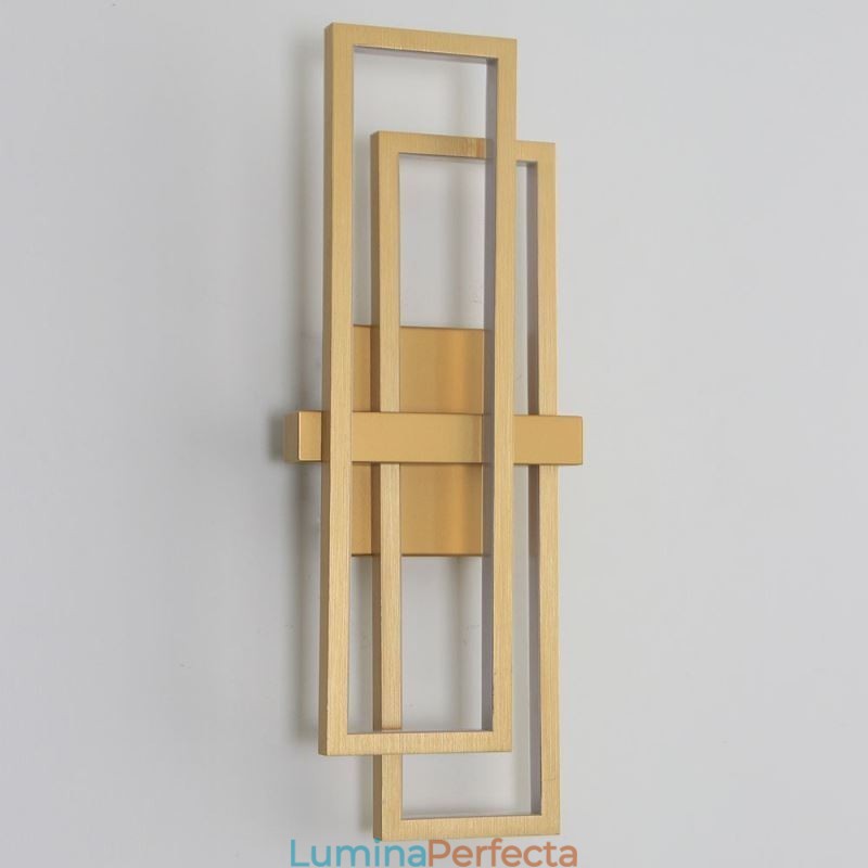 Plafoniera pătrată geometrică minimalistă din aluminiu cu montare încastrabilă