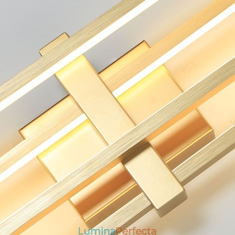 Plafoniera pătrată geometrică minimalistă din aluminiu cu montare încastrabilă