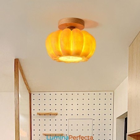 Plafoniere retro japoneze Pumpkin cu un singur cap