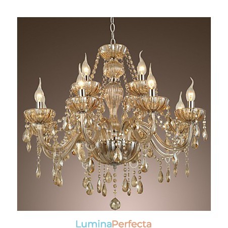 Candelabru Cristal Lux Modern 2 Tiers Living 12 Lumini Candelabru Cristal Lux Modern 2 Tiers Living 12 Lumini