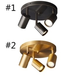 Suport de încastrat modern, negru, auriu, cu 3 lumini Iluminat pentru locuință cupru