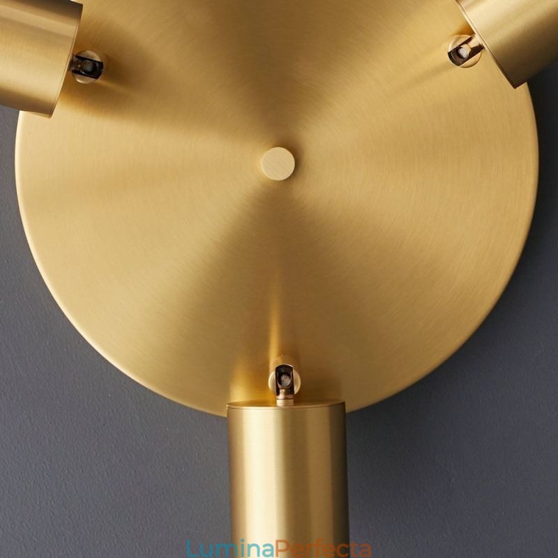 Suport de încastrat modern, negru, auriu, cu 3 lumini Iluminat pentru locuință cupru