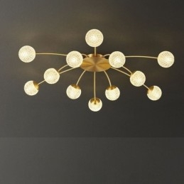 Plafoniera aurie modernă cu montaj încastrat. Corp de iluminat decorativ