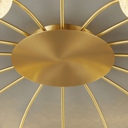 Plafoniera aurie modernă cu montaj încastrat. Corp de iluminat decorativ
