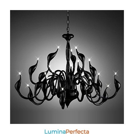 Candelabru Modern Lumină 24 Lumini G4 Pictură Neagră Candelabru Modern Lumină 24 Lumini G4 Pictură Neagră