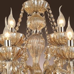 Candelabru Cristal Lux Modern 2 Tiers Living 12 Lumini